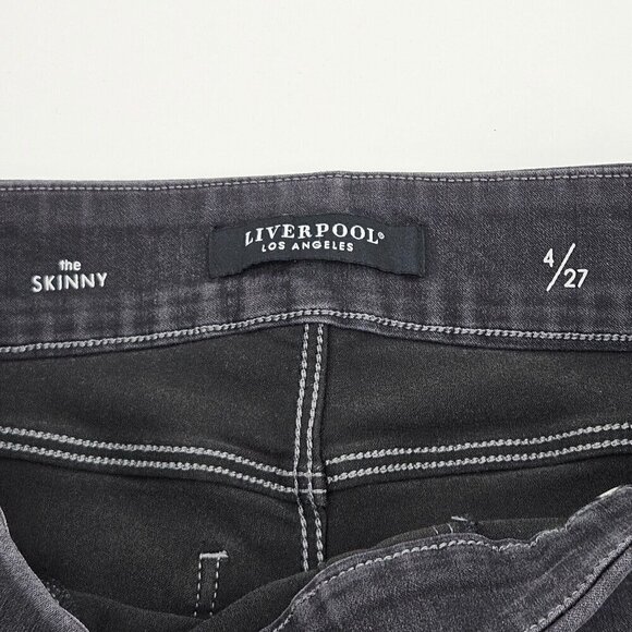 Liverpool The Denim Legging Skinny Jeans Gray Women’s Size 4/27 Mid Rise Stretch - Picture 3 of 9